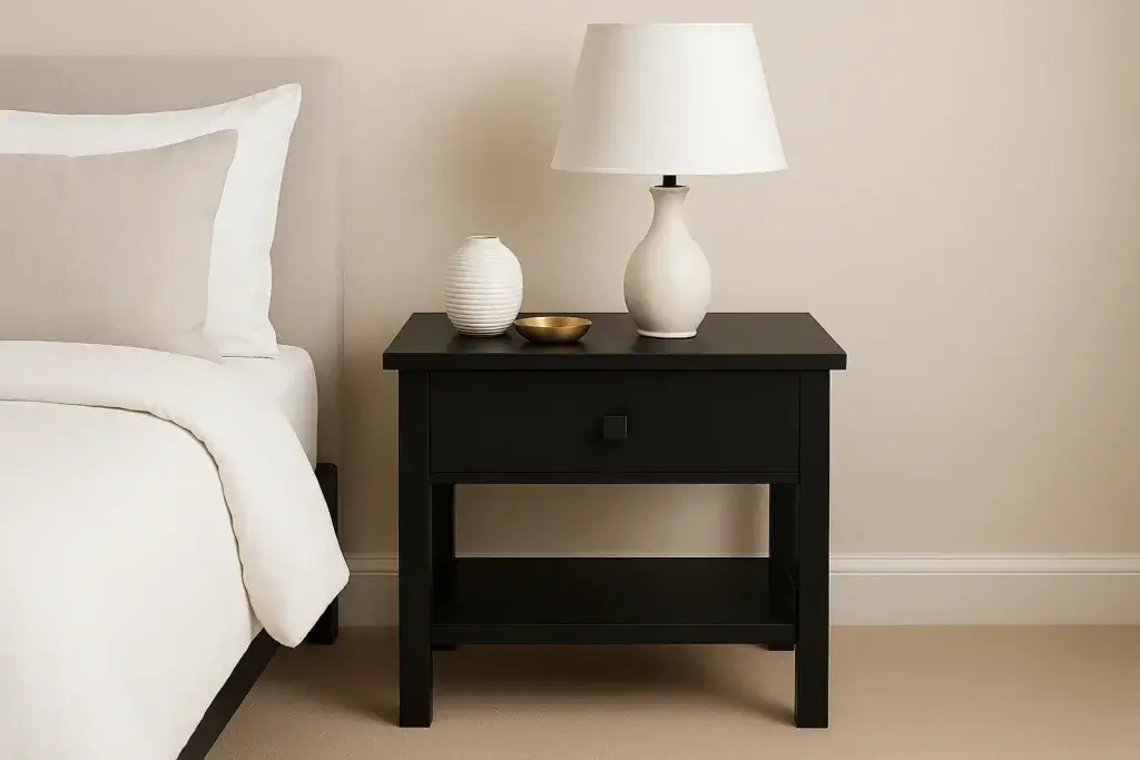The Impact of a Black bedside table