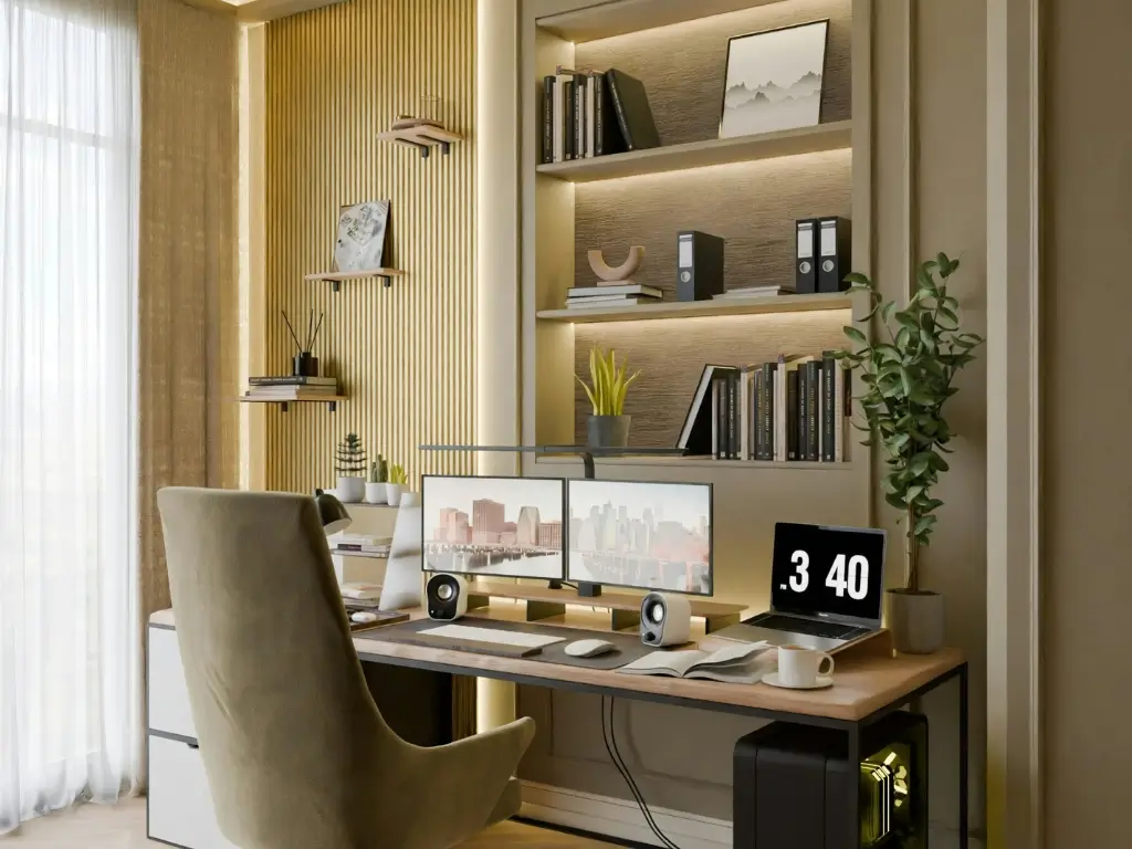 Built-In Style Custom Home Office Furniture Solutions