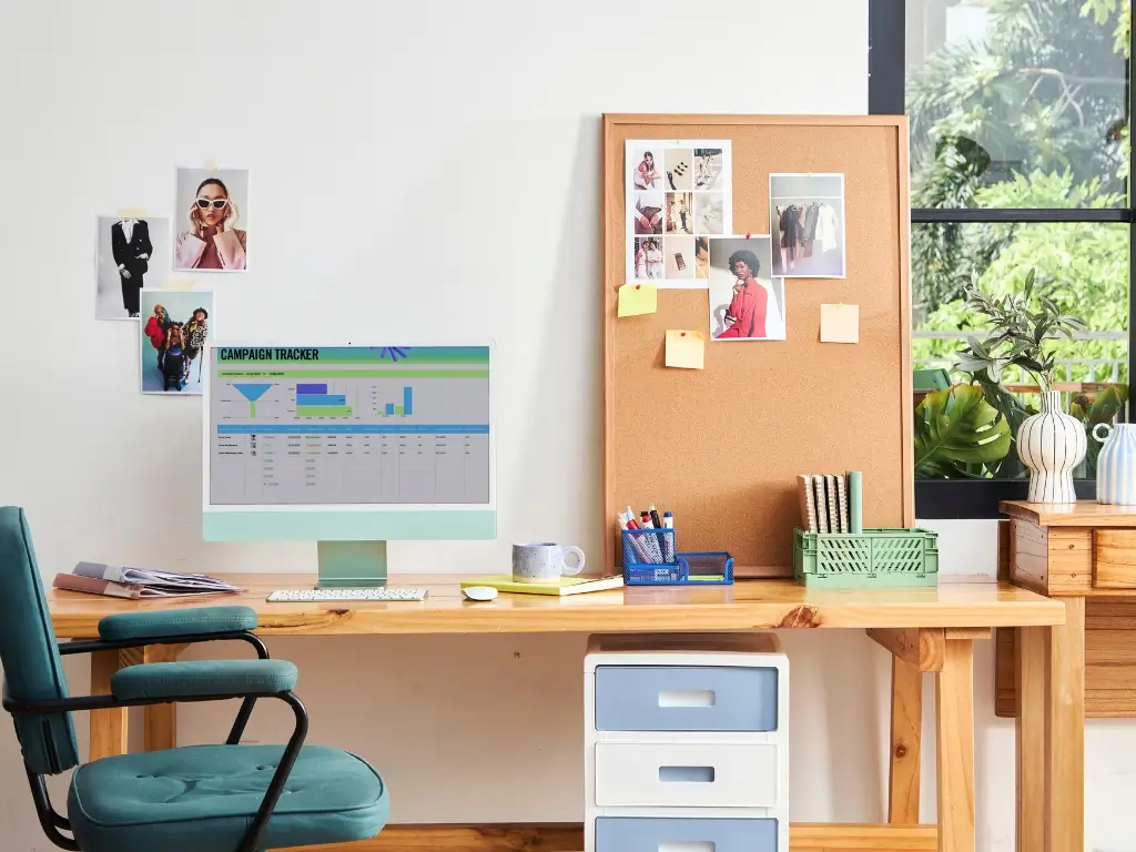 Cork Board Feature Wall Organising Your Home Office Designs