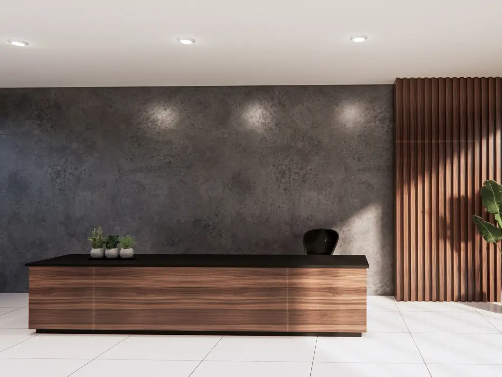 Moody Coastal Dark, Dramatic Home Office Design
