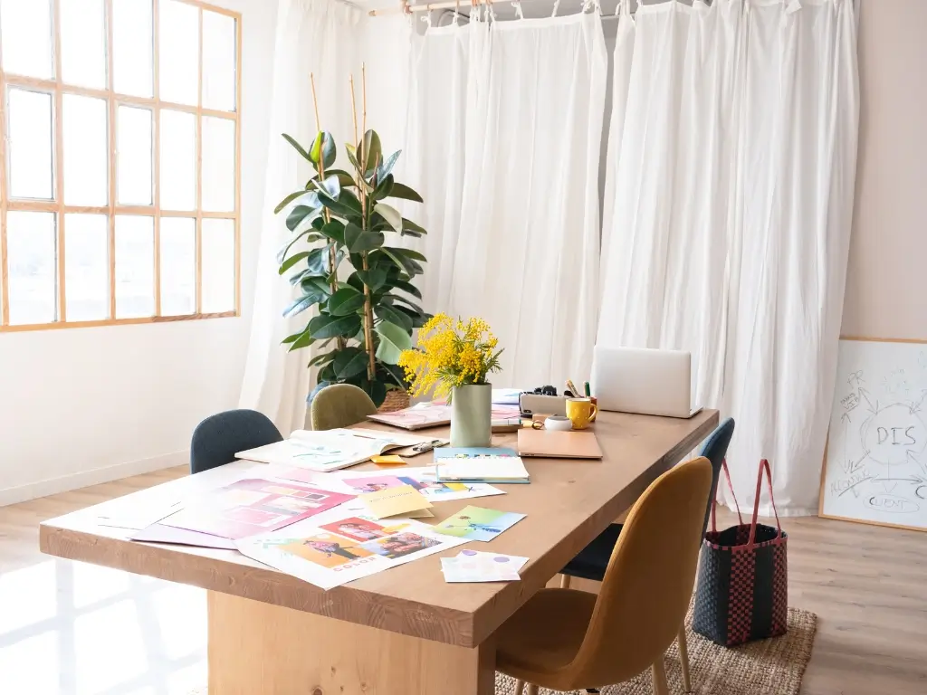 Timber Tones Natural Materials in Home Office Designs